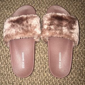 Steve Madden furry slippers